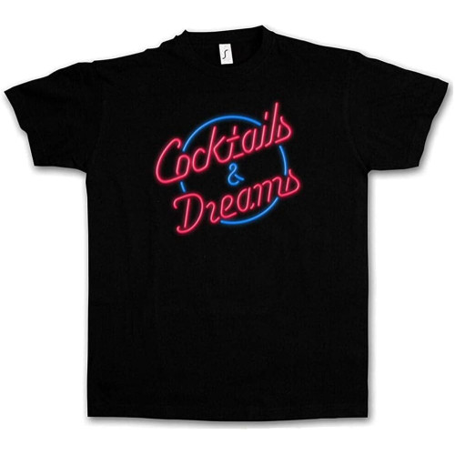 Cocktails Dreams Cocktail Movie Logo T-Shirt Tom Film 80 Cruise Barkeeper Cocktails Dreams Cocktail Movie Logo T-Shirt Tom Film 80 Cruise Barkeeper
