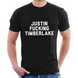 Men's Justin Fucking Timberlake Men's T-Shirt Unisex Tee Men's T Shirt Fashion Casual Cool Tee Shirts