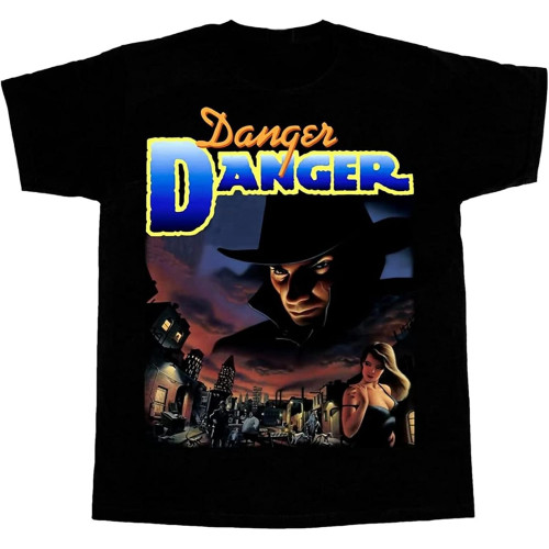 Men's Danger Danger Naughty and Rock America Short Sleeve T-Shirt Black Men's Danger Danger Naughty and Rock America Short Sleeve T-Shirt Black