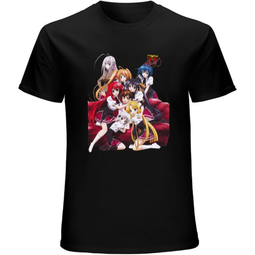 Men's T Shirt High School DxD Men's Fashion T-Shirt Unisex Tee Twin Needle Sleeves and Hem Men's T Shirt High School DxD Men's Fashion T-Shirt Unisex Tee Twin Needle Sleeves and Hem
