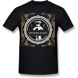 Men's Cotton Shirt Men's Hawthorne Heights The Silence in Black and White Acoustic T Shirts Black Classic Style Men's Cotton Shirt Men's Hawthorne Heights The Silence in Black and White Acoustic T Shirts Black Classic Style