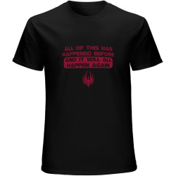 Men's Casual Shirt Battlestar Galactica It Will Happen Again T Shirt Licensed Sci-Fi Tv Tee Button Closure Men's Casual Shirt Battlestar Galactica It Will Happen Again T Shirt Licensed Sci-Fi Tv Tee Button Closure