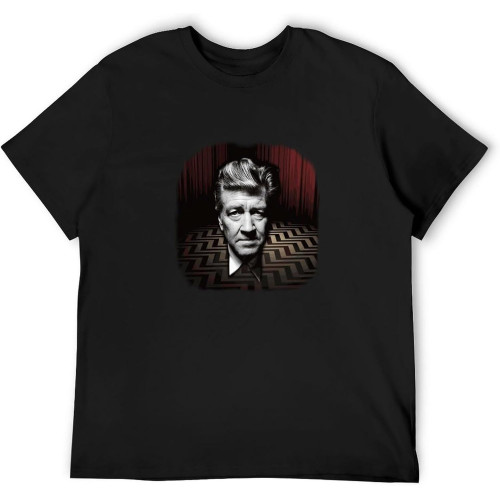 Men's Casual Shirt Twin Peaks David Lynch Red Room Twin Needle Sleeves and Hem