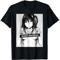 Brand Waifu Material Hentai and Anime T Shirt Men's Short Sleeve T Shirt