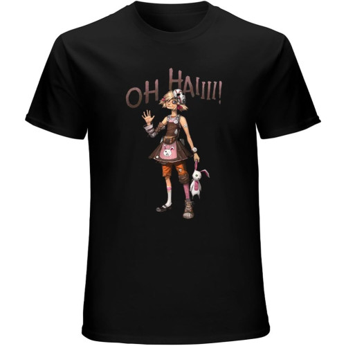 Men's Round Neck T-Shirt Borderlands Tiny Tina Short-Sleeve T-Shirt Double Stitch Sleeves and Hem Men's Round Neck T-Shirt Borderlands Tiny Tina Short-Sleeve T-Shirt Double Stitch Sleeves and Hem