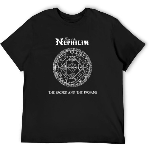 Men's T Shirt Fields of The Nephilim Button Closure