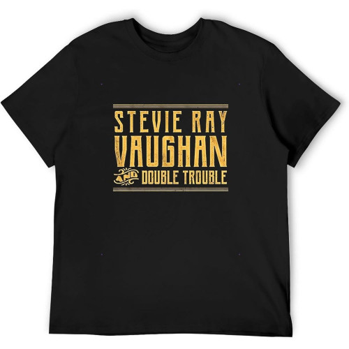 Stevie Ray Vaughan & Double Trouble Men's T Shirt Guitar Rock Band Concert Tour Stevie Ray Vaughan & Double Trouble Men's T Shirt Guitar Rock Band Concert Tour