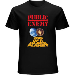 Men's Public Enemy Fear of A Planet T-Shirt Unisex Black