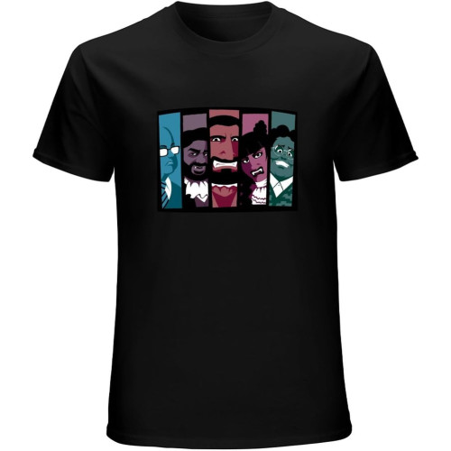 Men's Cotton Shirt What We Do in The Shadows Color Blocks Tshirt Comfortable Fabrics to accompany You All Summer