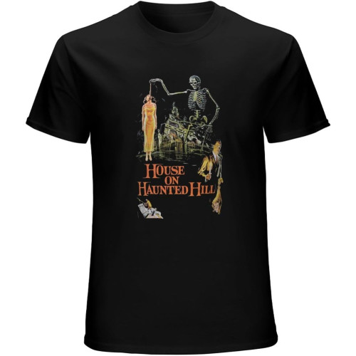 Men's Fashion T Shirts Mens Black Horror T-Shirt House On Haunted Hill Vincent Price B-Movie Tee Do not Bleach Men's Fashion T Shirts Mens Black Horror T-Shirt House On Haunted Hill Vincent Price B-Movie Tee Do not Bleach
