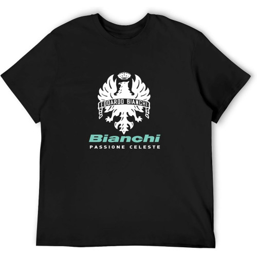 Men's T-Shirt Feel Soft Bianchi Passione Celeste Twin Needle Sleeves and Hem Men's T-Shirt Feel Soft Bianchi Passione Celeste Twin Needle Sleeves and Hem