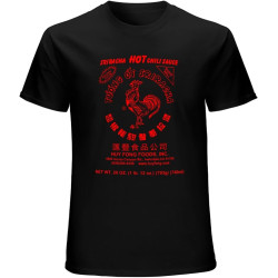 Men's Summer T-Shirt Sriracha Hot Chili Sauce - Huy Fong Foods Mens T Shirt Pure Cotton is More Hygroscopic