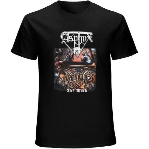 NWT Asphyx The Rack Dutch Death Metal Band Music Album Graphic T-Shirt BlackOne