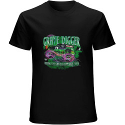 Grave Digger T-Shirt Black Mens Tees Black Grave Digger T-Shirt Black Mens Tees Black