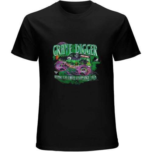 Grave Digger T-Shirt Black Mens Tees Black Grave Digger T-Shirt Black Mens Tees Black