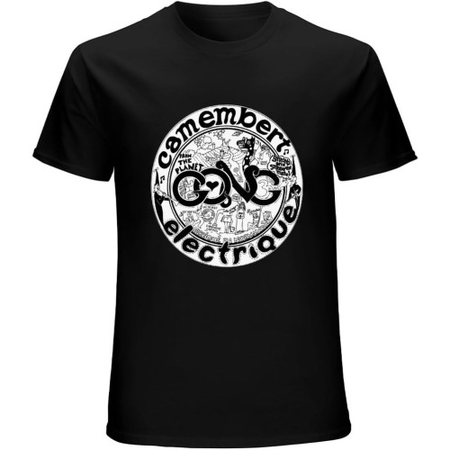 Gong Camembert Electrique T-Shirt Mens Black Tees Unisex Shirt Gong Camembert Electrique T-Shirt Mens Black Tees Unisex Shirt