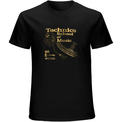 Men's Casual Shirt Tees Pre-Cotton Men Technics School of Music Short Sleeve Shirts Mens T Shirt Hand wash Recommended
