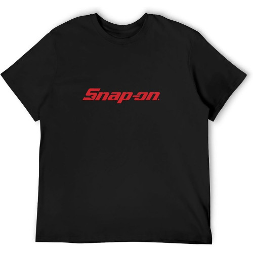 Men's Round Neck T-Shirt Snap-On Red Soft and Light Men's Round Neck T-Shirt Snap-On Red Soft and Light