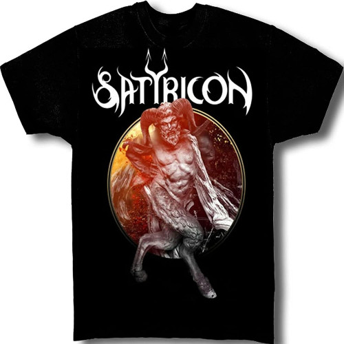 Men's T-Shirt Feel Soft Satyricon European Tour 2013 Official Licensed Authentic T Shirt, Emperor, Black Soft and Light
