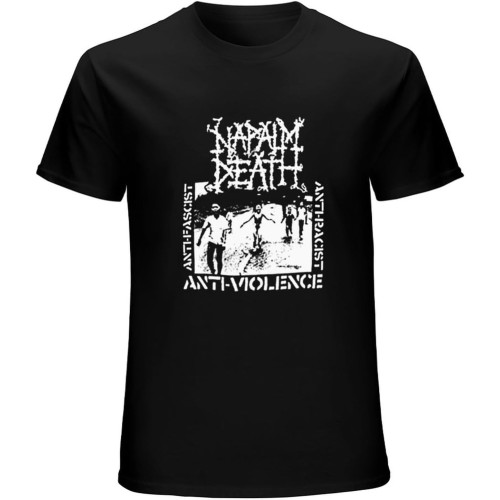 Men's Round Neck T-Shirt Napalm Death Men's Curse T-Shirt Button Closure Men's Round Neck T-Shirt Napalm Death Men's Curse T-Shirt Button Closure