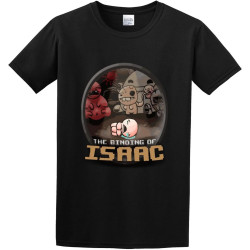 Men's T Shirt The Binding of Isaac Logo Short Sleeves Black Men's T Shirt The Binding of Isaac Logo Short Sleeves Black