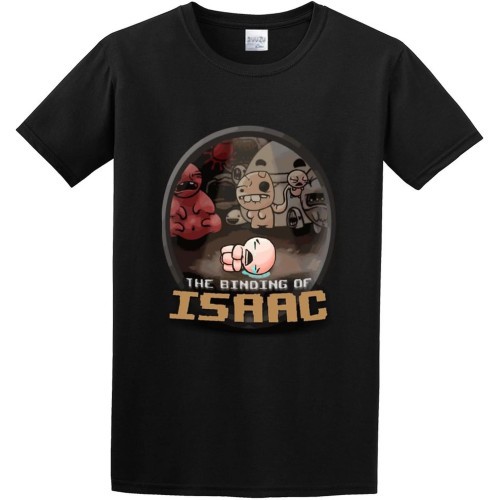 Men's T Shirt The Binding of Isaac Logo Short Sleeves Black Men's T Shirt The Binding of Isaac Logo Short Sleeves Black