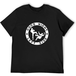 Men's Summer T-Shirt Good Night Left Side Ropa Hombre Camisetas Button Closure Black Men's Summer T-Shirt Good Night Left Side Ropa Hombre Camisetas Button Closure Black