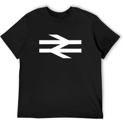 Men's T Shirt British Rail As Worn by Damon Albarn Arrows Train Comfortable Fabrics to accompany You All Summer Black Men's T Shirt British Rail As Worn by Damon Albarn Arrows Train Comfortable Fabrics to accompany You All Summer Black