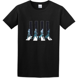 Men's Round Neck T-Shirt Funny Bloodborne Game Art Design Twin Needle Sleeves and Hem Black