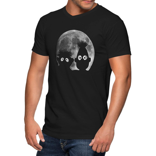 Shadow Puppets Moonlight Bert Ernie Men's V-Neck Men's T-Shirt Shadow Puppets Moonlight Bert Ernie Men's V-Neck Men's T-Shirt