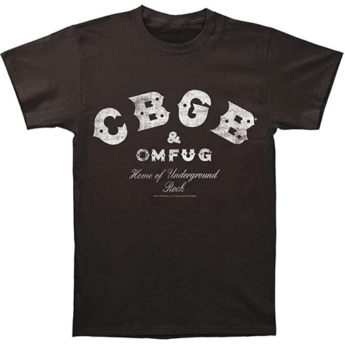 CBGB Distressed Logo Fitted Jersey tee Mens 100% Cotton Tshirt CBGB Distressed Logo Fitted Jersey tee Mens 100% Cotton Tshirt
