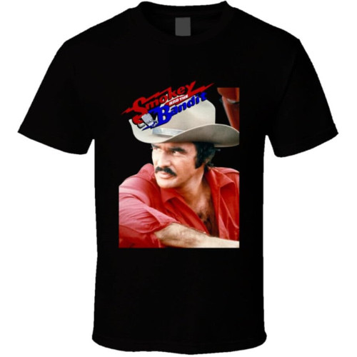 WAIXUXE Burt Reynolds Smokey and The Bandit 80s Movie Fan T Shirt WAIXUXE Burt Reynolds Smokey and The Bandit 80s Movie Fan T Shirt