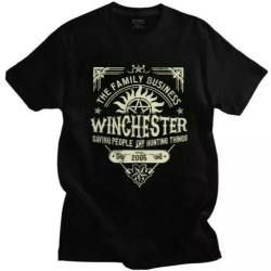 WAIXUXE Supernatural Winchester Family Business Saving People and Hunting Things T Shirt WAIXUXE Supernatural Winchester Family Business Saving People and Hunting Things T Shirt