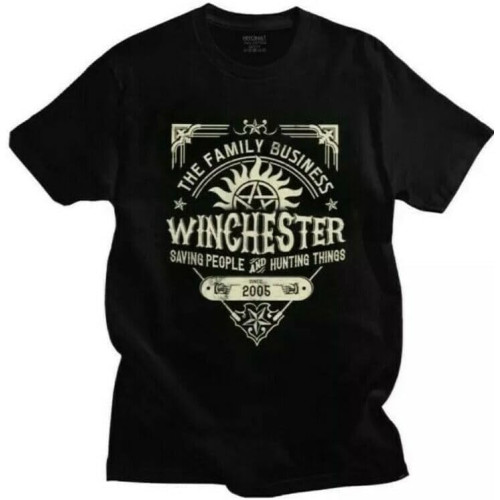 WAIXUXE Supernatural Winchester Family Business Saving People and Hunting Things T Shirt