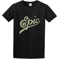 Epic Records Mens T-Shirt Fashion Casual Unisex Black Tee