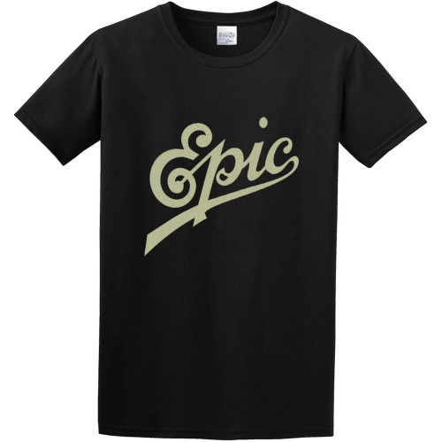 Epic Records Mens T-Shirt Fashion Casual Unisex Black Tee Epic Records Mens T-Shirt Fashion Casual Unisex Black Tee