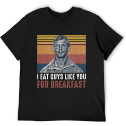 I Eat Guys Like You Breakfast Halloween Mens T-Shirt Fashion Casual Unisex Black Tee