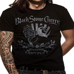 Black Stone Cherry Rooster Black Cotton Mens T Shirt