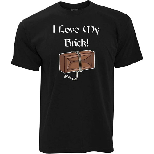 Mens Casual Cotton T-Shirt I Love My Brick
