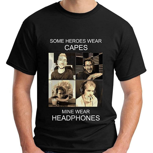 Markiplier and Jacksepticeye Heroes Short Sleeve Men T-Shirt Markiplier and Jacksepticeye Heroes Short Sleeve Men T-Shirt
