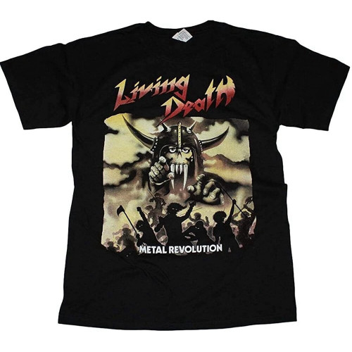 Living Death Metal Revolution 1985 German Thrash Destruction Black Mens T-Shirt Living Death Metal Revolution 1985 German Thrash Destruction Black Mens T-Shirt