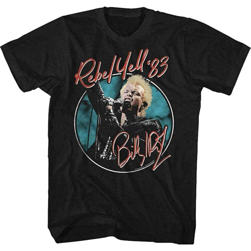 Billy Idol Rebel Yell 83 T Shirt Mens Rock N Roll Band Tee Billy Idol Rebel Yell 83 T Shirt Mens Rock N Roll Band Tee