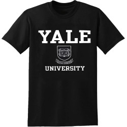 Yale University by Crest Unisex Black Mens T-Shirt Yale University by Crest Unisex Black Mens T-Shirt