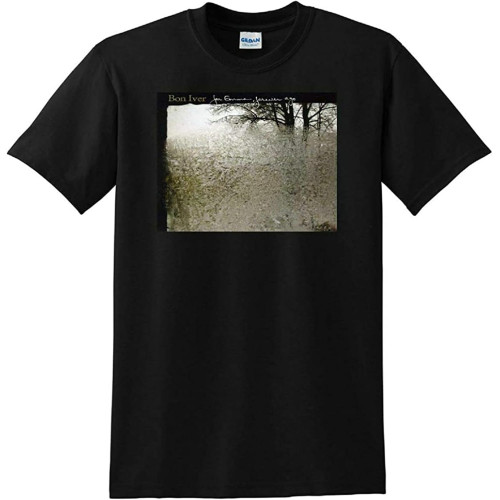 Bon Iver Mens T Shirt for Emma Forever Ago Album Cover Tee