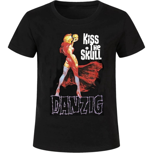 Danzig Kiss Skull T Shirt Mens Short Sleeve T Shirt Fashion