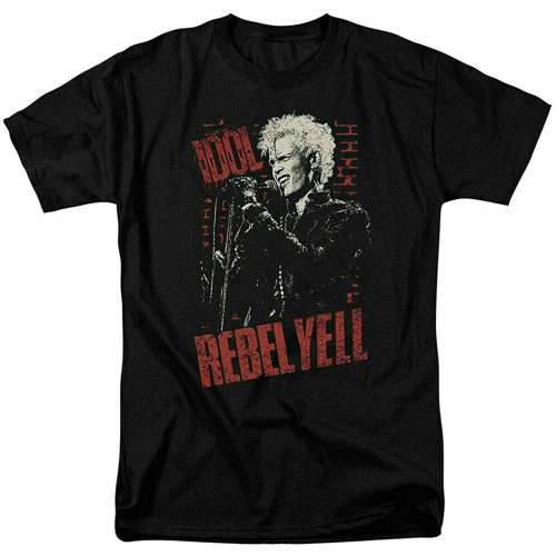 Billy Idol Brick Wall Rebel Yell Mens T Shirt Rock Band Merchdandise Billy Idol Brick Wall Rebel Yell Mens T Shirt Rock Band Merchdandise