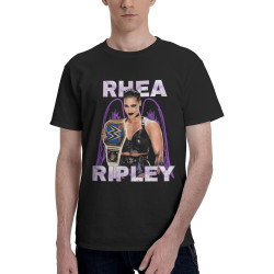 Rhea and Ripley Men Womens Casual Fashion Cotton Crewneck Short Sleeve T-Shirt Rhea and Ripley Men Womens Casual Fashion Cotton Crewneck Short Sleeve T-Shirt