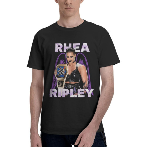 Rhea and Ripley Men Womens Casual Fashion Cotton Crewneck Short Sleeve T-Shirt Rhea and Ripley Men Womens Casual Fashion Cotton Crewneck Short Sleeve T-Shirt