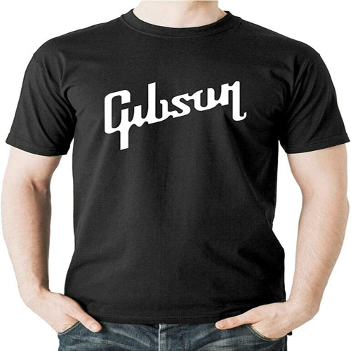 Gibson Retro Guitar Men T-Shirt Tee Rock Music Top Band Heavy Metal Black Gibson Retro Guitar Men T-Shirt Tee Rock Music Top Band Heavy Metal Black