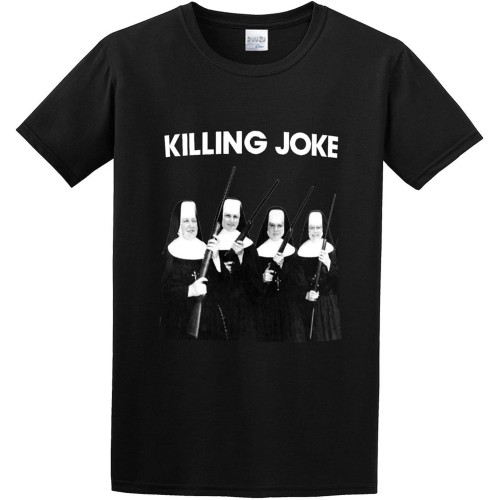 Men's Classic Tshirt Killing Joke Tour Poster Black Cotton Tee Men's Classic Tshirt Killing Joke Tour Poster Black Cotton Tee